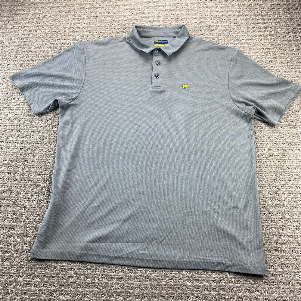 Jack Nicklaus Golf Shirt men Extra Large XL Gray Polo Bear Logo Embroidered